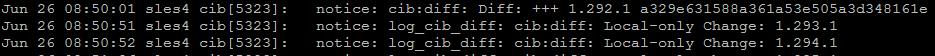 SUSE cluster log cib messages